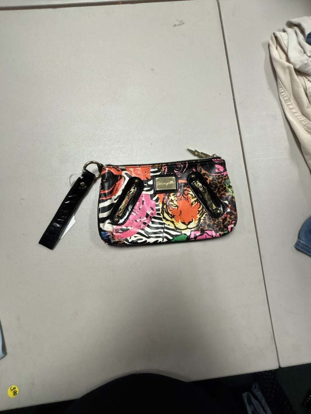 Betseyville Tiger Zebra Print Wristlet Clutch Bag